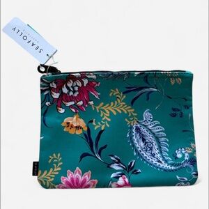 Seafolly Floral Teal Clutch Bag